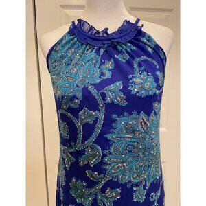 Vtg Y2K INC International Concepts Beaded Paisley Mini Dress Size S HOCO‎ Event